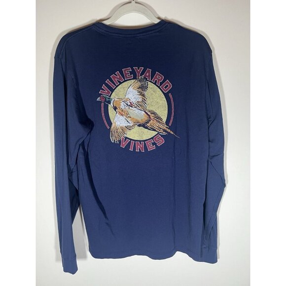 Vineyard Vines navy blue duck hunting graphic long sleeve tshirt S oversized - Picture 3 of 9